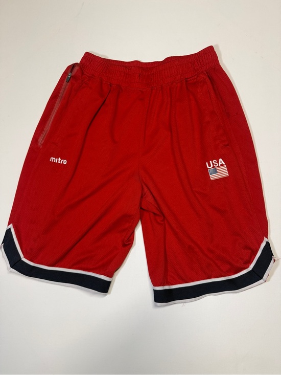 Mitre Other - Mitre USA Red Men's Athletic Shorts with Flag Detail